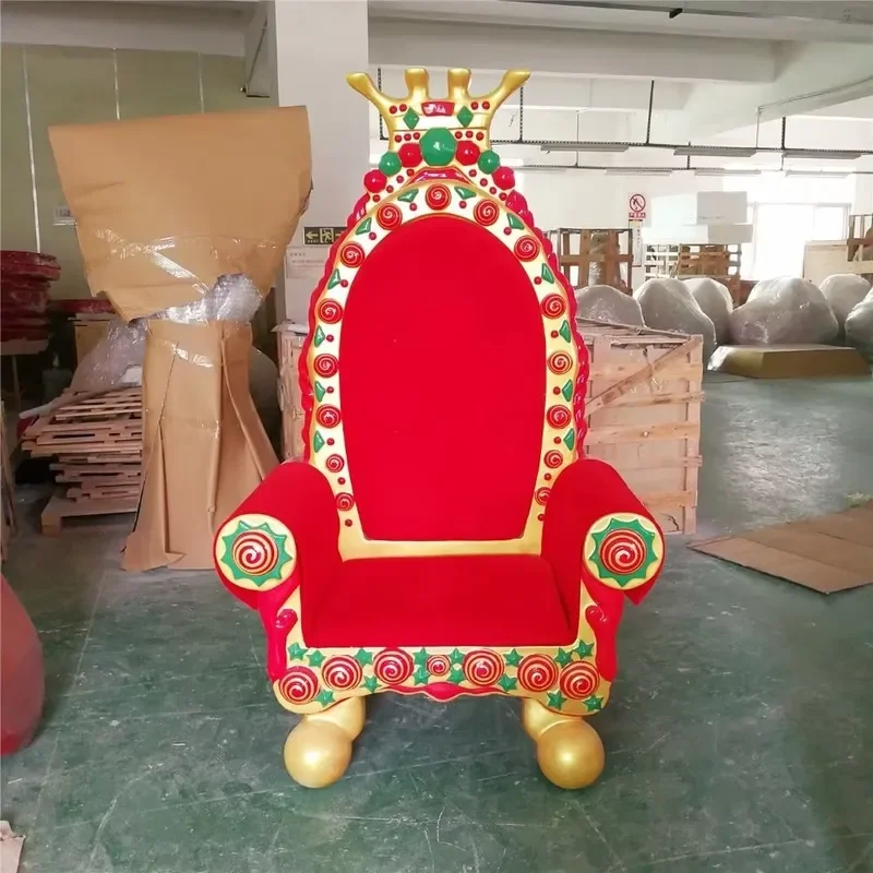 Custom Large Fiberglass Santa Claus Reindeer Inflatable Christmas Art Sculpture Outdoor Holiday Decoration for Party Garden