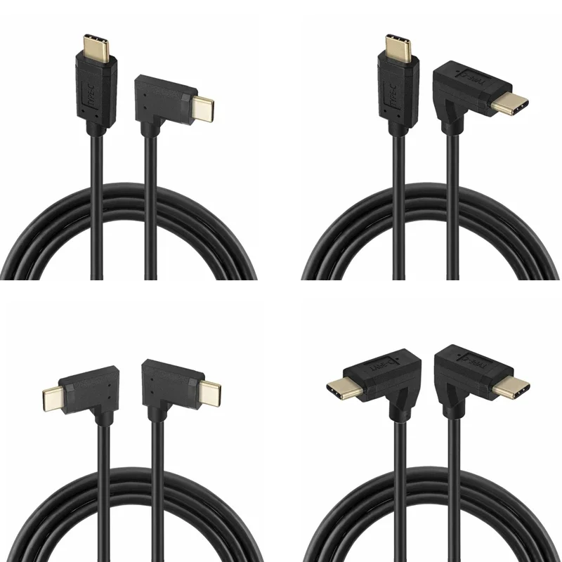 5A 10Gbps USB C إلى USB C كابل يصل الزاوية اليمنى الكوع USB نوع-C ذكر إلى أنثى كابل شحن البيانات 0.3 متر 0.6 متر 1 متر 1.8 متر