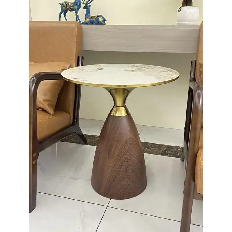 Luxury Contemporary Metal and Wood Coffee Table for Living Room Corner Home Decoration Furniture