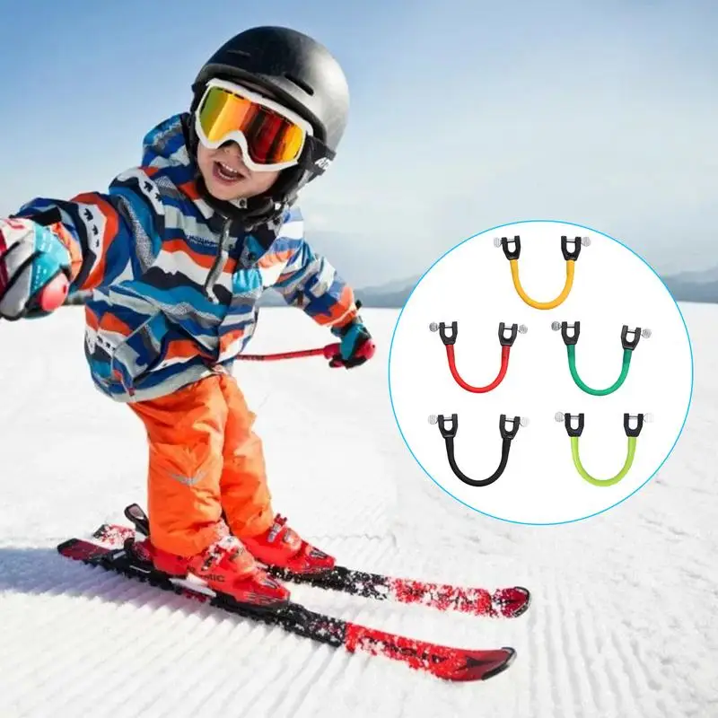 Ski Trainer For Kids Ski Training Aid Portable Snowboard Connector Ski Tip Wedge Aid For Winter Skiing Equipment Ski Trainer For