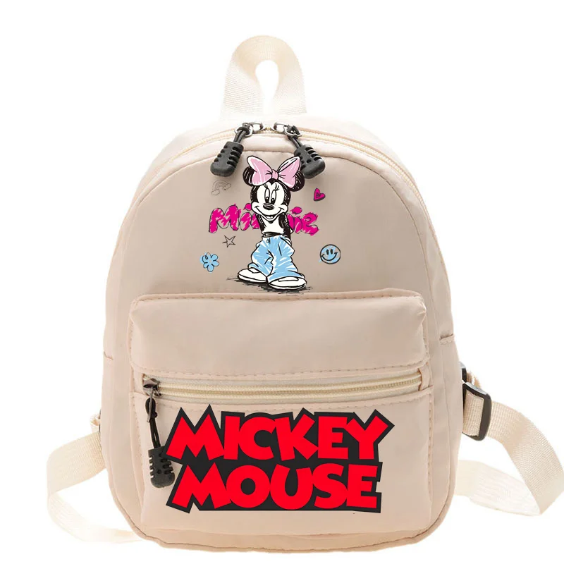 Disney-mochila de Mickey y Minnie Mouse para mujer, práctico y versátil bolso de viaje, Mini diseño, a la moda, novedad de 2024