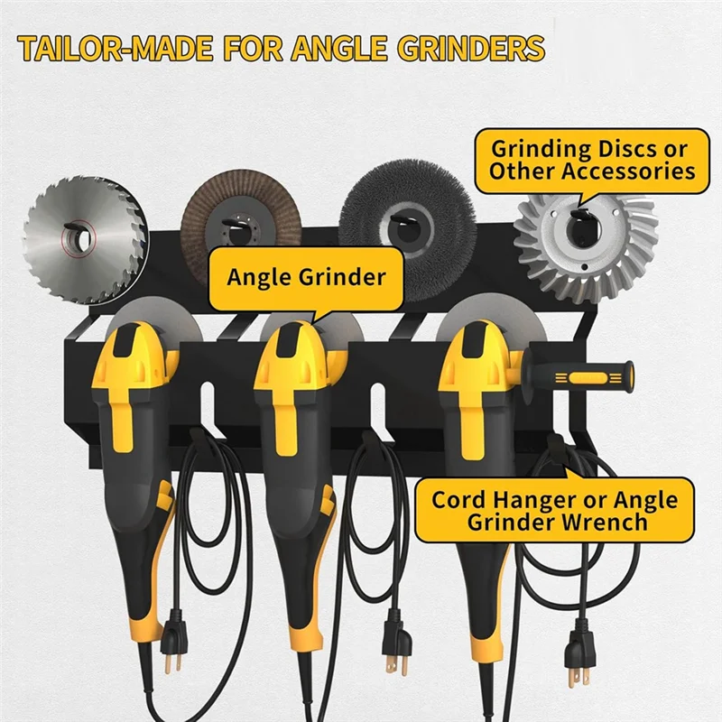ABMI-Angle Grinder Holder, Angle Grinder Tool Stand For / Tool Storage Rack, Wall Mount Bracket For Cutters