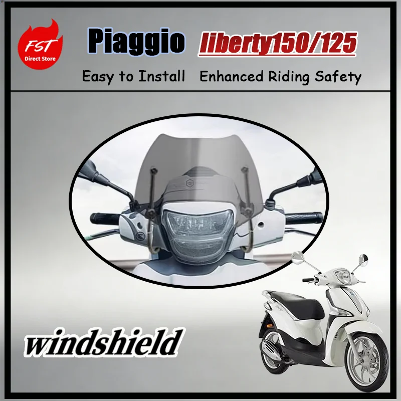 FOR Piaggio Liberty 125/150 Custom Modified Wind Deflector, High-Strength Imported PC Material, Anti-Scratch UV-Resistant