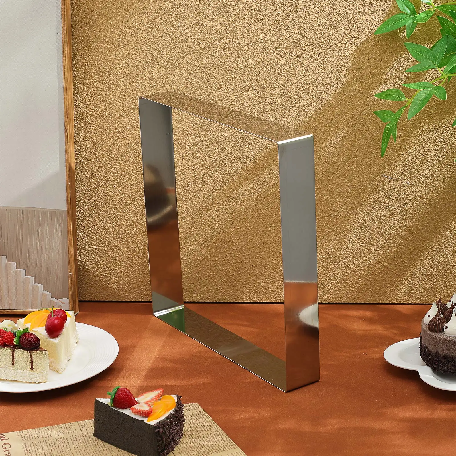 

Stainless Steel Cake Ring Dessert Tools Molds for Baking Mousse Rings Square