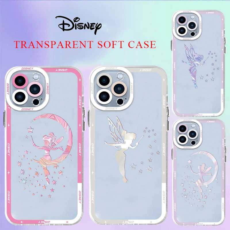 Disney Princess Art Coque Clear Silicone Case for iPhone 14 Pro Max 15 Plus 12 Pro 13 Mini 7 8 XR 11 XS Max SE 12ProMax Cover