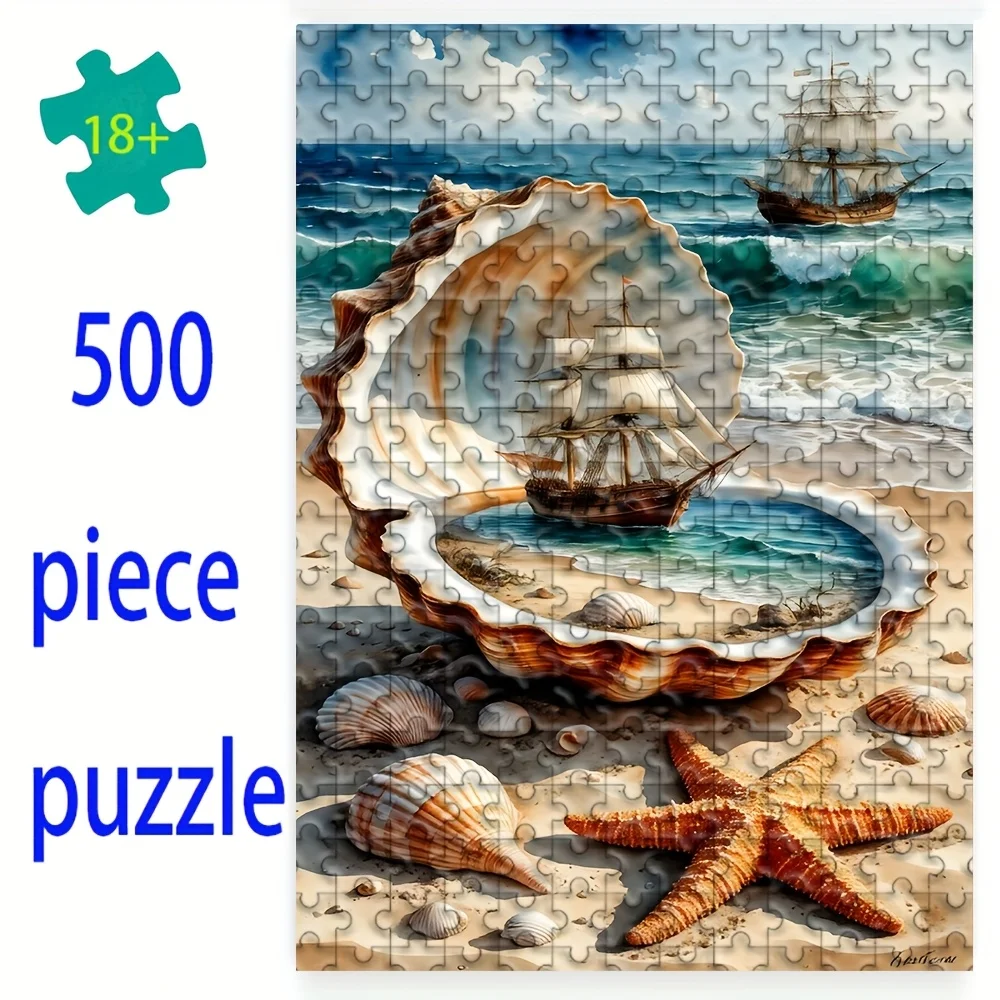 Puzzle dla dorosłych 500/1000 elementów |   Wysokiej jakości, zabawna gra rodzinna, która redukuje stres, idealna na urodziny, Boże Narodzenie, Halloween i jako prezent.