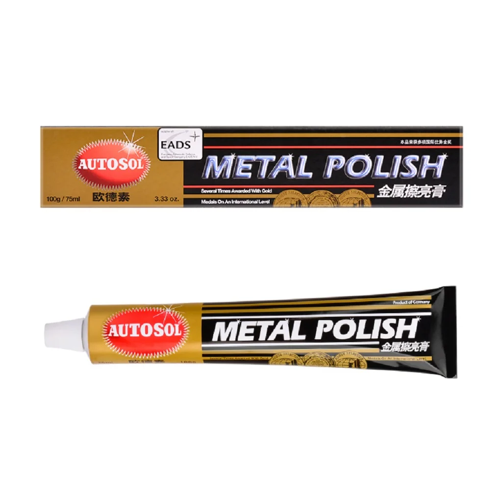 Imagem -04 - Autosol-metal Polishing Paste Food Grade para Remoção de Ferrugem de Metal Louça Chrome Alumínio Aço Carros Bicicletas Etc