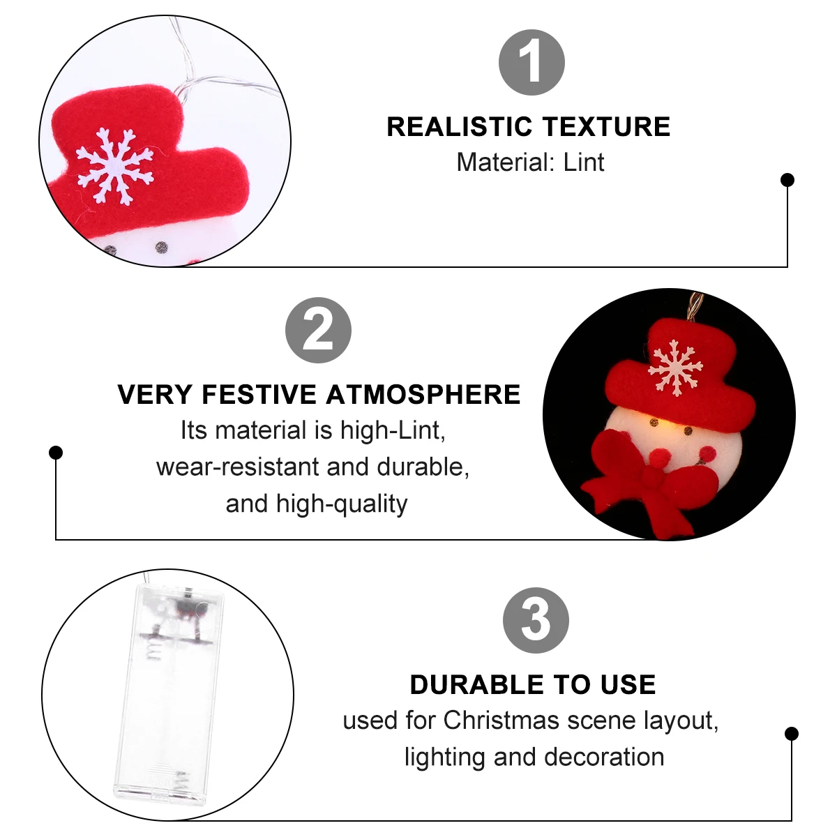 

Christmas String Lights Adorable String Lights Party Lights String LED Lights String Snowman String Lights