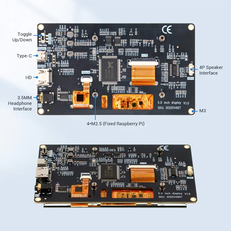 Elecrow-pantalla Compatible con HDMI de 5,0 pulgadas para Raspberry Pi 800x480, TFT-LCD, Compatible con RPI 3/3B +/4B/5,Jetson Nano ,Beaglebone