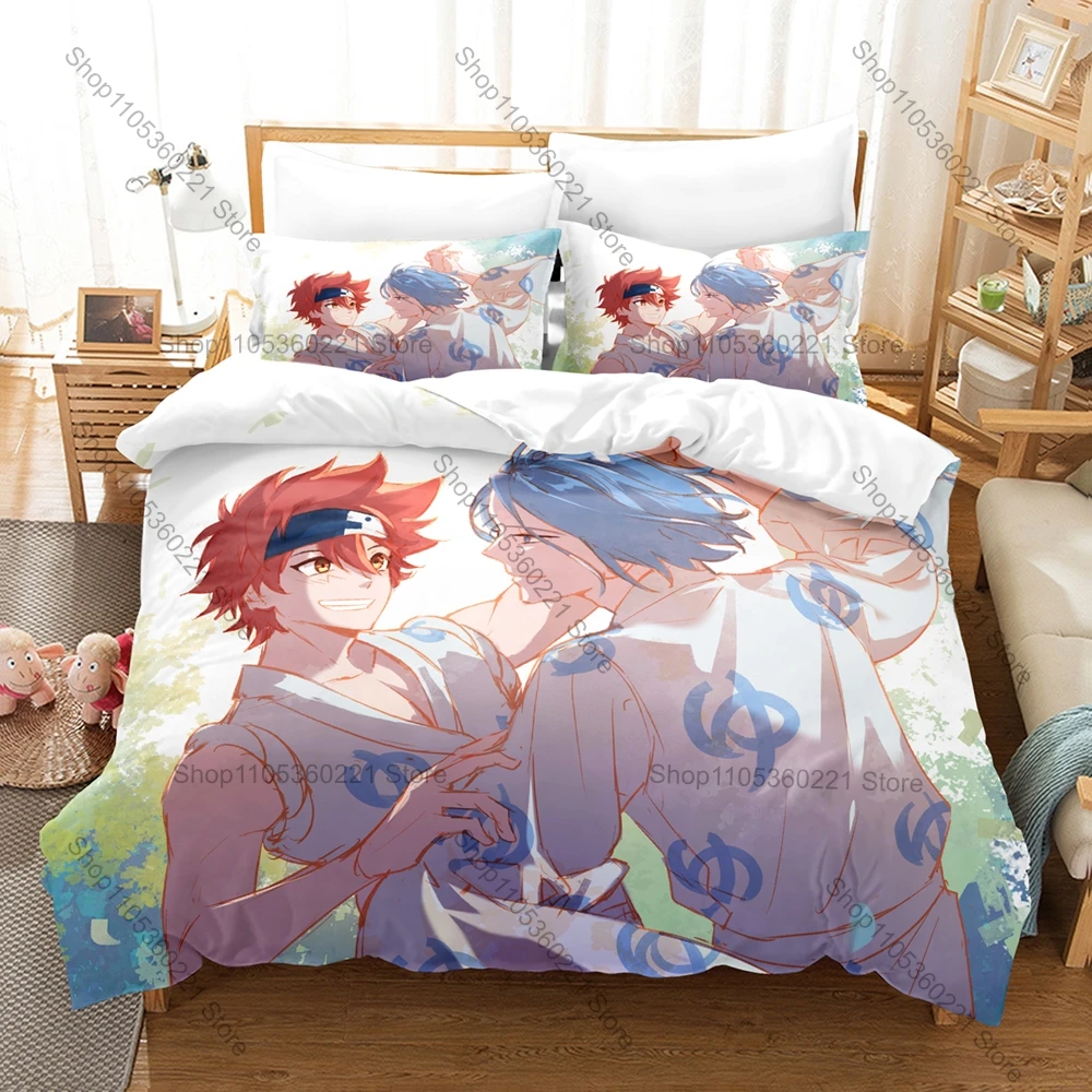 Sk8 The Infinity Printed Bedding Set, Duvet Cover plus 2 Pillowcases, Sport Anime Style Soft Microfiber Home Textiles