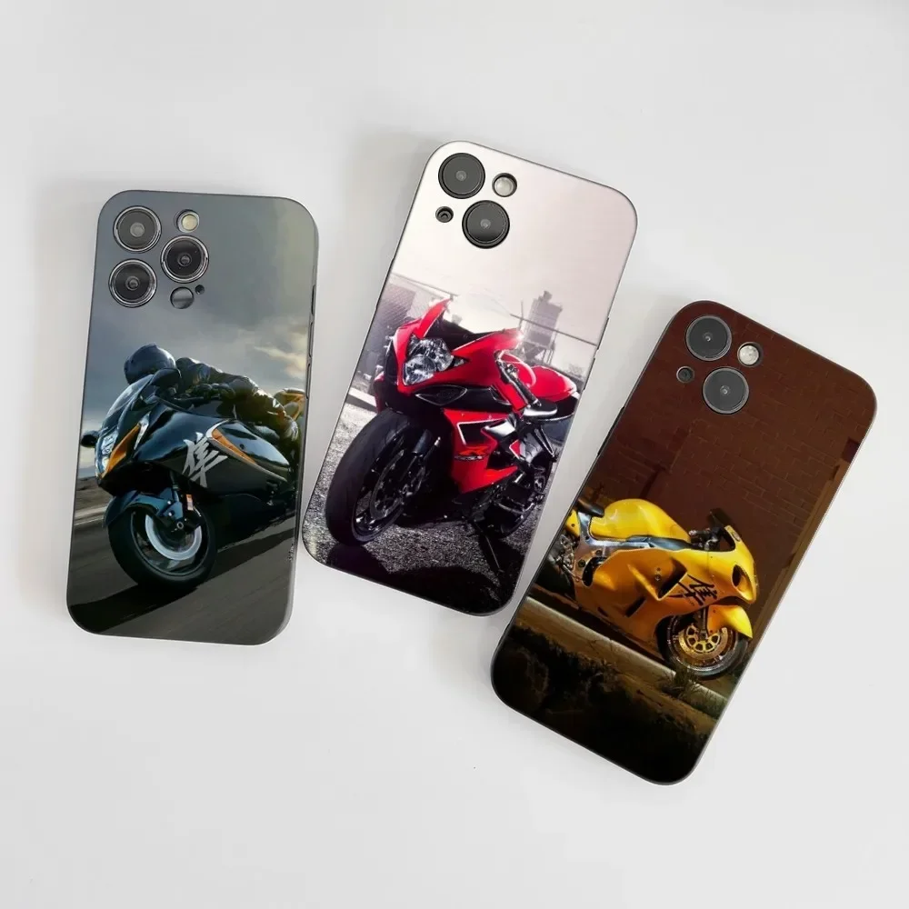 1pc S-Suzuki Hayabusa GSX 1300 R Car Phone Case Silicone Soft For IPhone 16 15 14 13 12 11 Plus Pro Max Plus