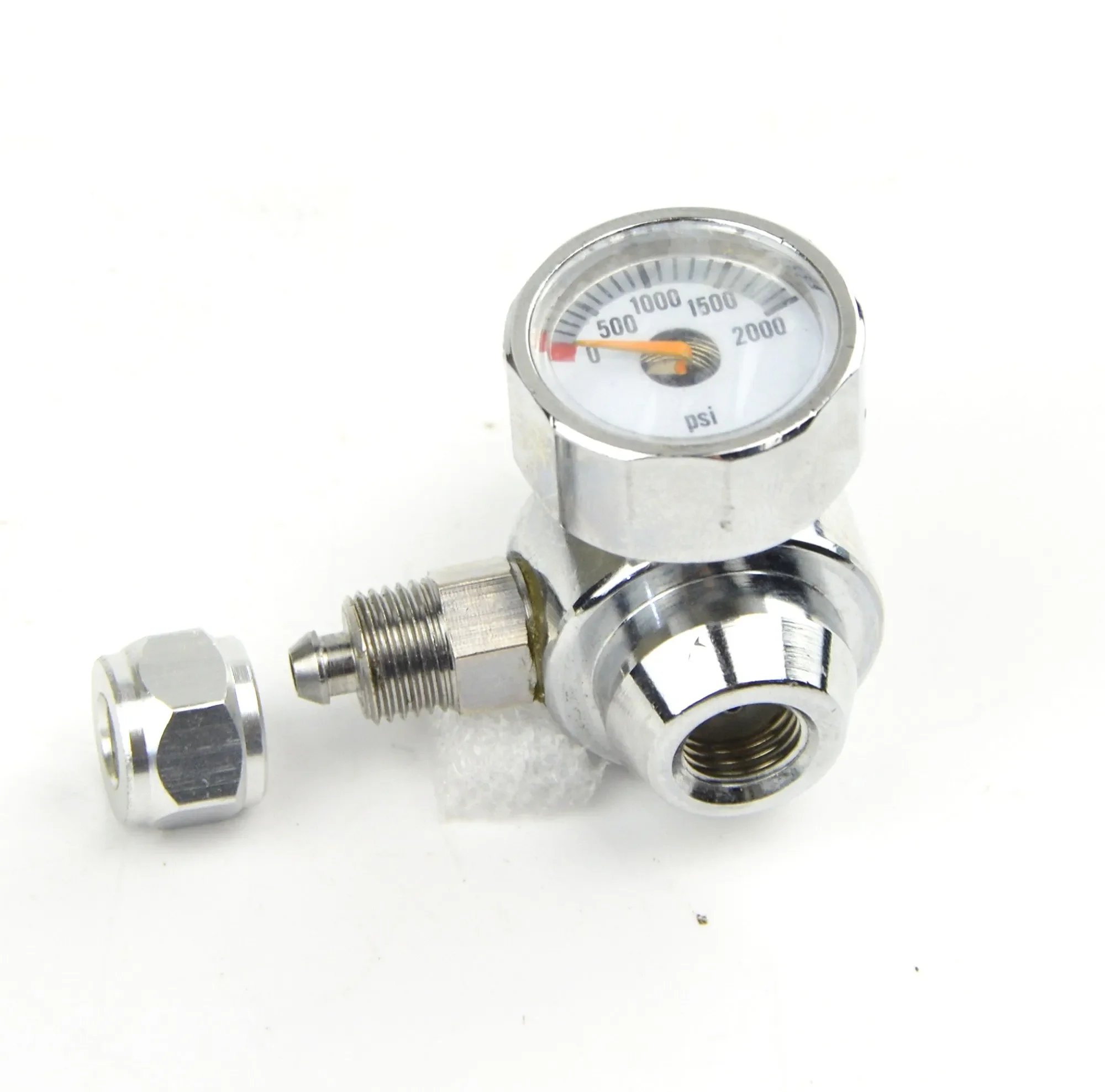 0-2000PSI CO2 Gas Flow Regulator With Silicone Tube 3/8 Inch Thread Fits 12g/16g Cartridge For Aquarium & Mosquito Trap
