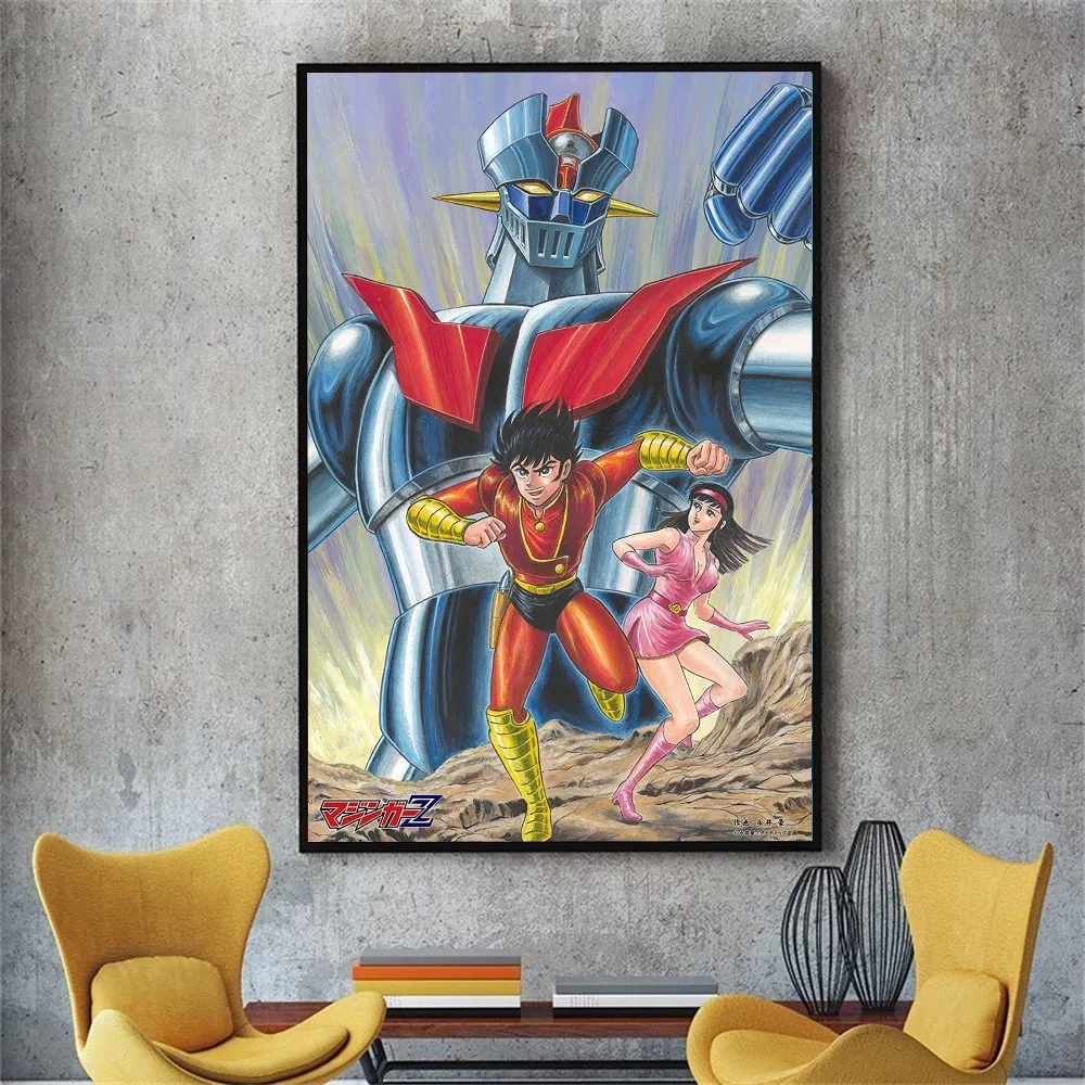 AAA Cartoon Art Robot G-Goldorak M-Mecha Poster Kraft Club Bar Paper Vintage Poster Wall Art Painting Bedroom Study Stickers