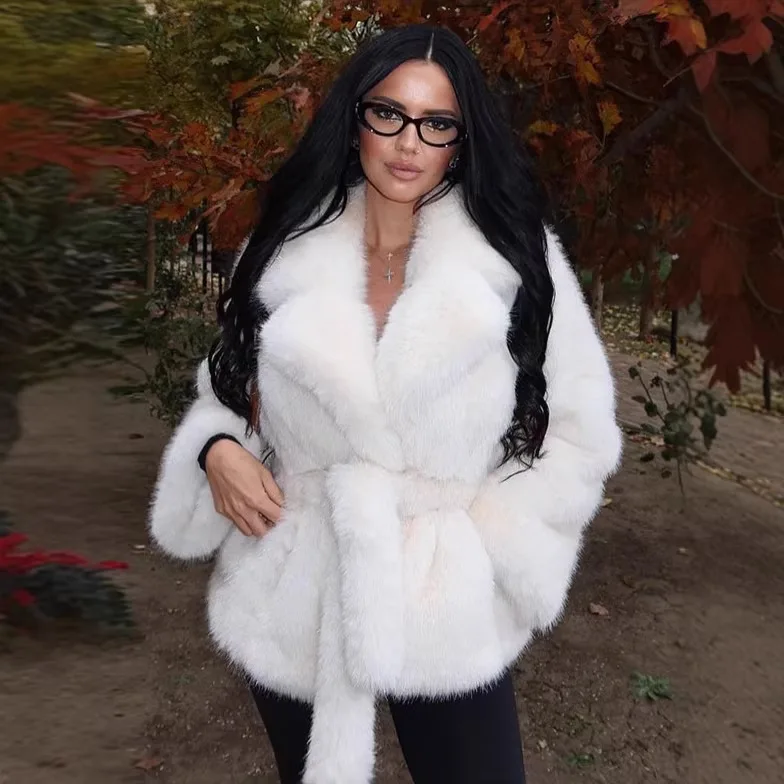 Fashion explosion artificial fur lapel collar jacket coat suit collar