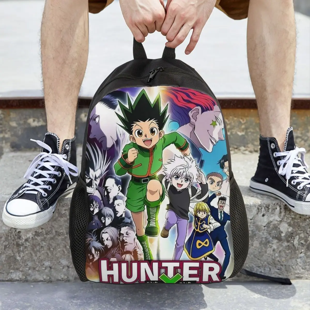 أنيمي هنتر X هنتر حقيبة الظهر رائجة البيع Daypack سعة كبيرة الأطفال BookBag حقيبة مدرسية حقائب كتف للرجال والنساء