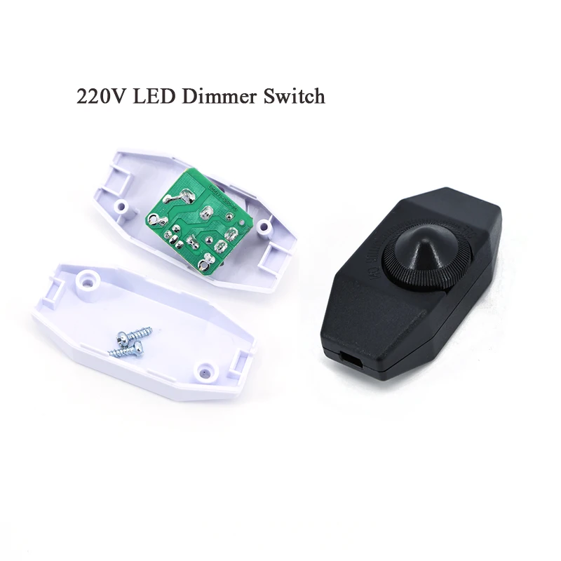 

Светодиодный диммер 220 В с регулируемой ручкой, вставной шнуровой контроллер для управления яркостью настольного и торшера