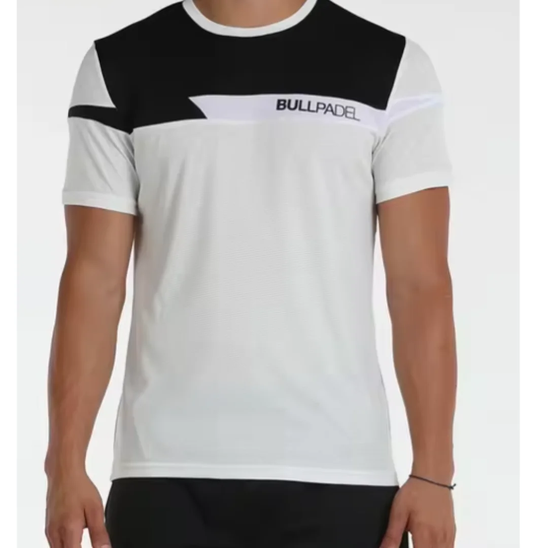 Bullpadel Men's Tennis T-Shirt Summer Outdoor Sports Breathable Short Sleeve Running Fitness Workout Top Tennis Training Uniform