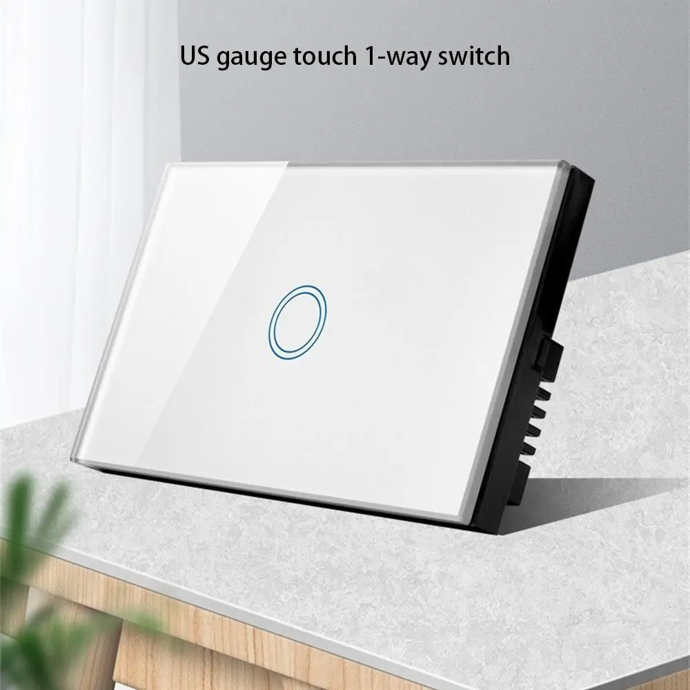 Tuya Wifi Smart Switch 120 Type Glass Touch Panel Smart Life Light Wall Switch Interruptor Voice Control By Alexa Google Home