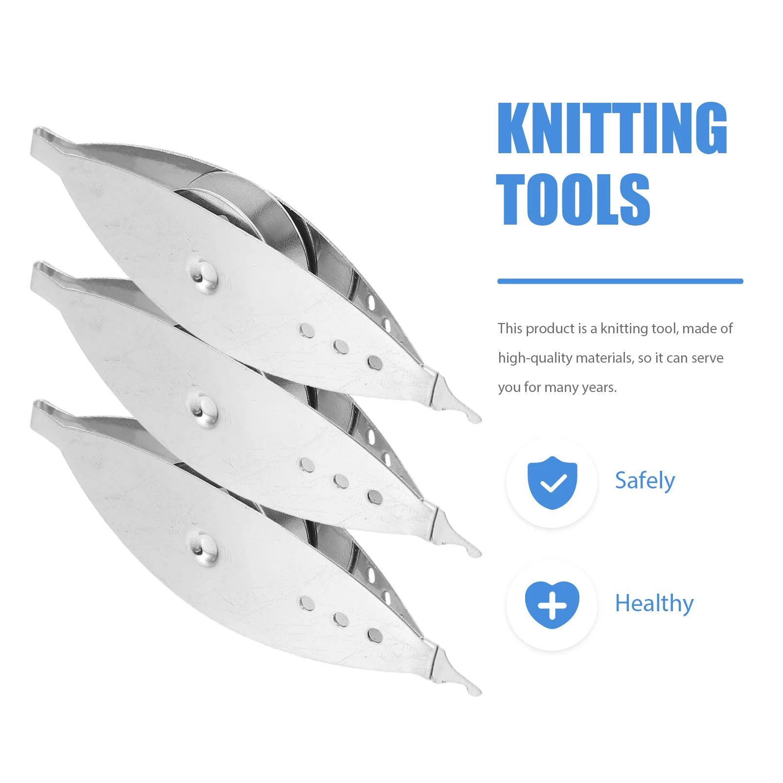 Navettes en alliage d'argent, outil de navette à poignée confortable pour la fabrication de dentelle artisanale, accessoires de couture légers, artisanat de tissage 3 pièces