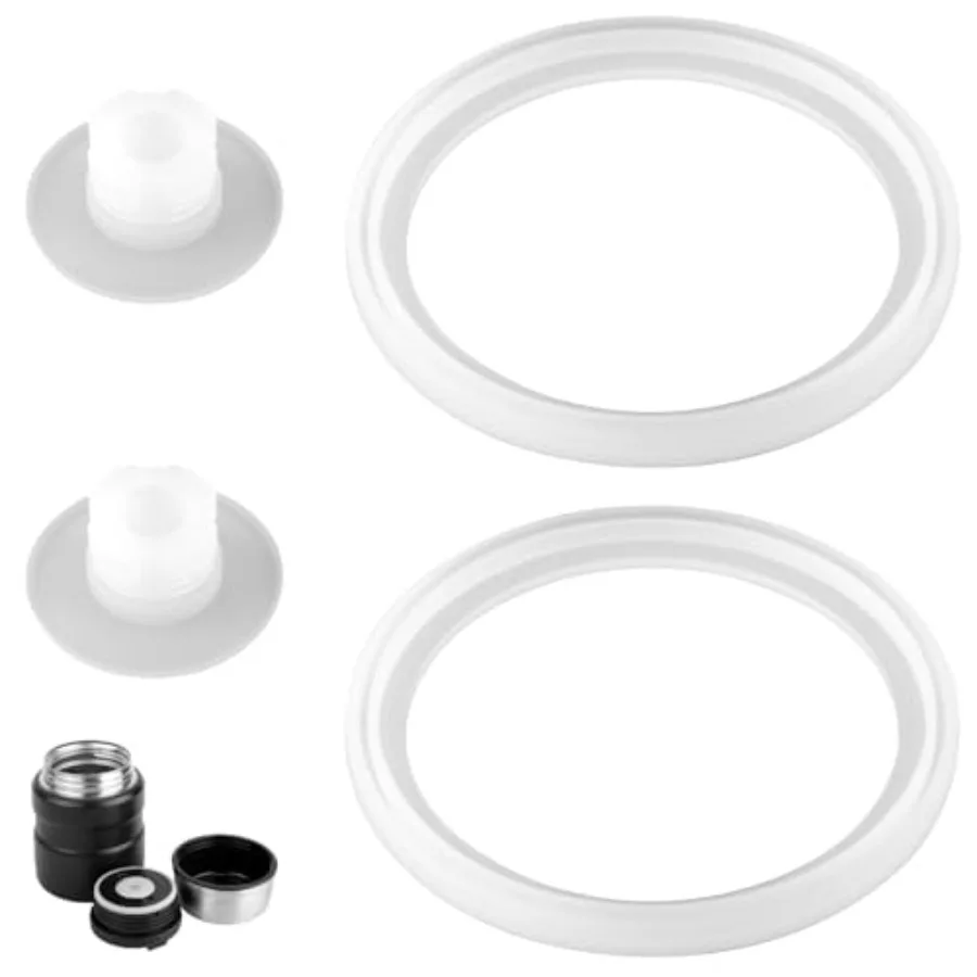 

2pcs Replacement Lid Gaskets and 2pcs Air Valve Compatible for Thermos Stainless King Food Jar 16oz 24oz BPA Free Silicone Seal