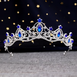 Elegante Brautkristallkrone, Prinzessin Tiara, Barockwettbewerbskronen, Kreation King Hahn, Kronhochzeit, Luxushaarzubehör 8 Hauptverkaufskönig - №5