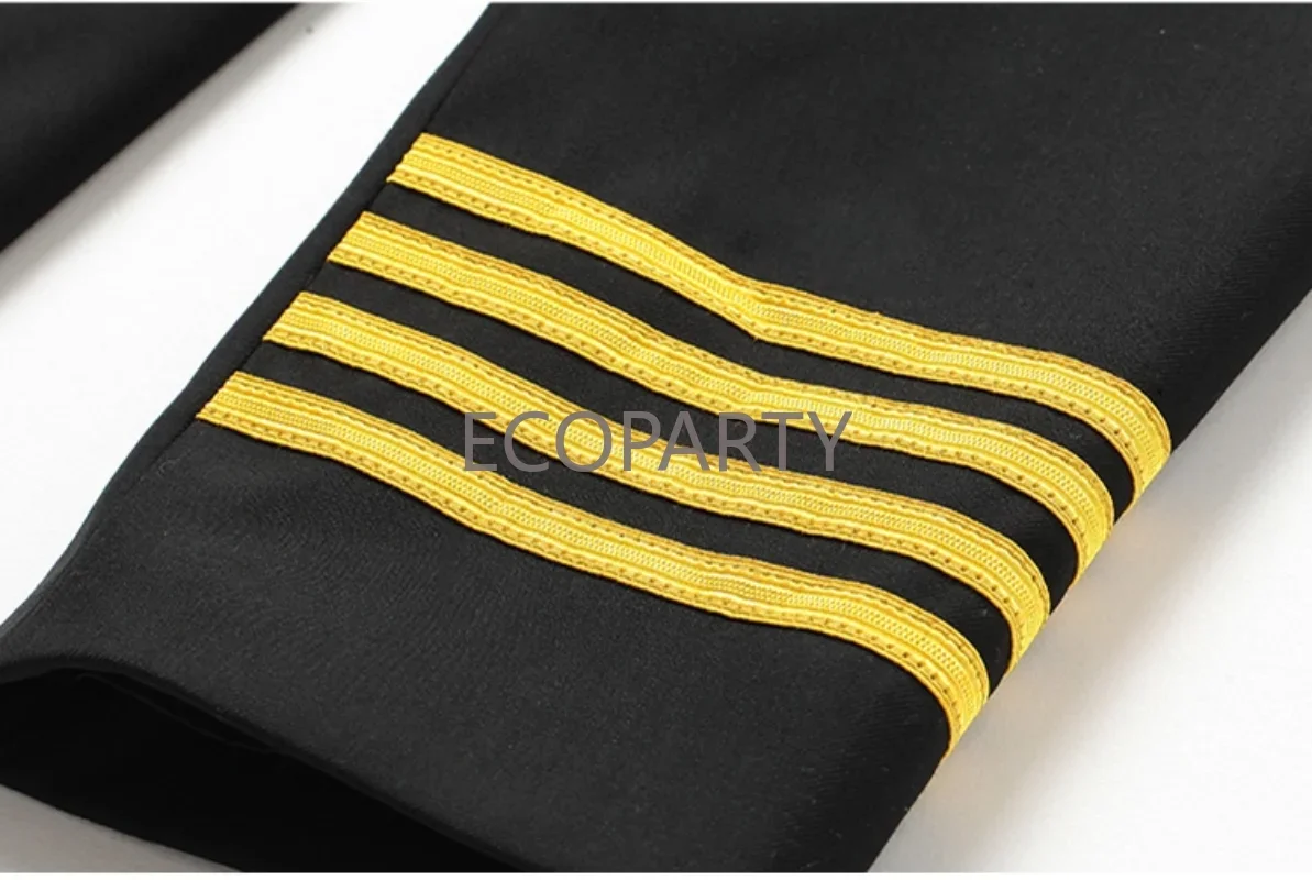 Neue Uniform Kapitän und Seeleute Kleidung Männer amerikanische formelle Kleidung Anzüge Jacke Hosen Flugzeug Kommandant Herren Anzüge 2 Stück
