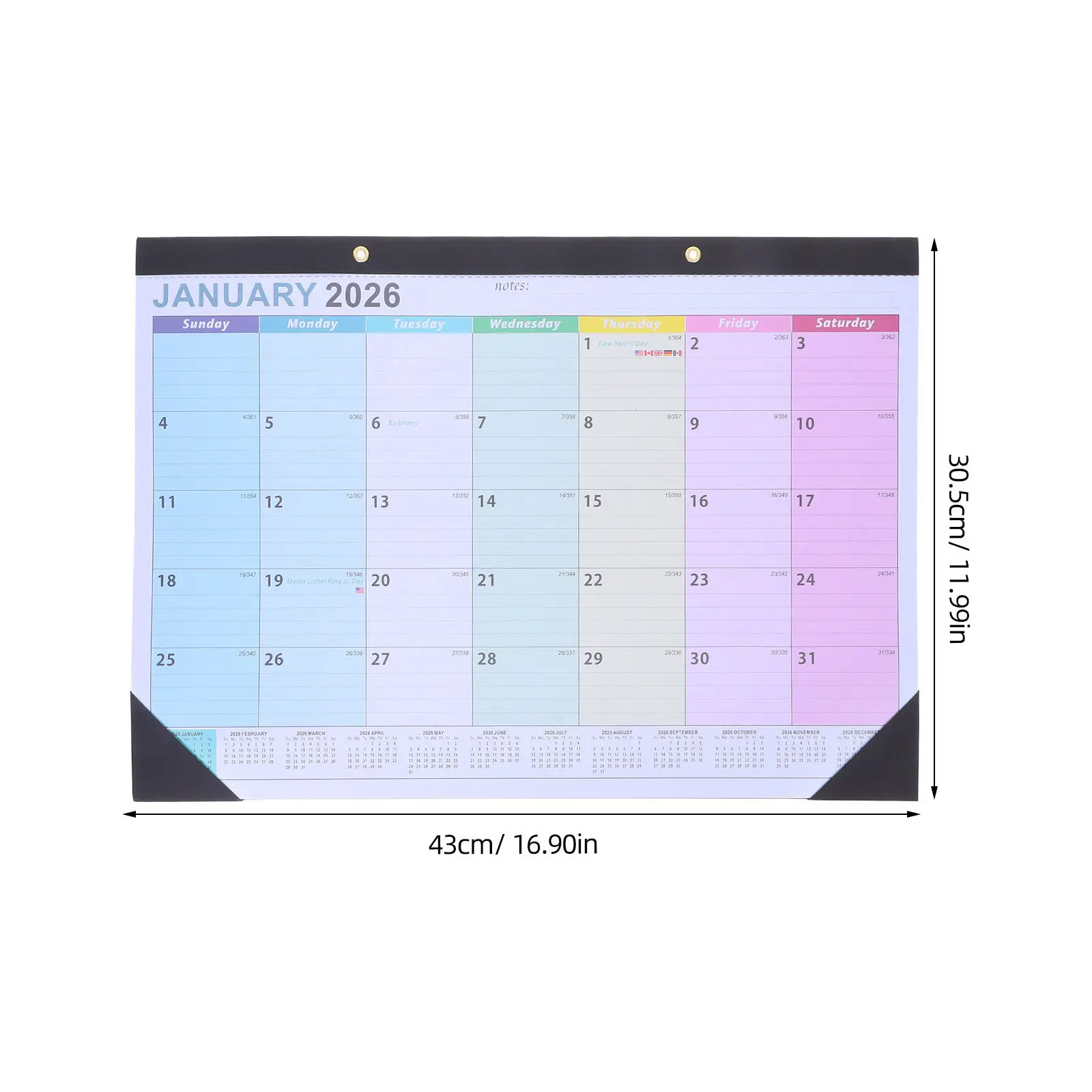 18-Month 2026 Hanging Wall Calendar Minimalist Design Home Office School Monthly Planner Schedule Time Management view 2