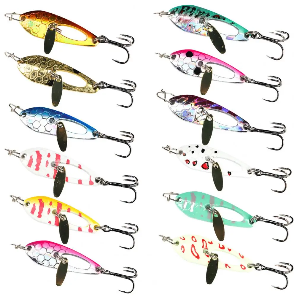

Spinner Spoon Metal Jig Bait Fishing Lure with Rotatable Sequins Reflective Metal Spinner Blade Lure Fishing Accessories