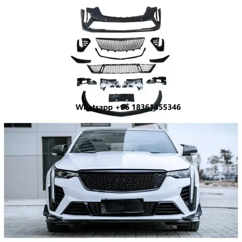 

Auto Body Kit PP Plastic Front Bumper Diffuser Cadill Front Grille C T4 Upgrade Blackwin Car Parts Accessories