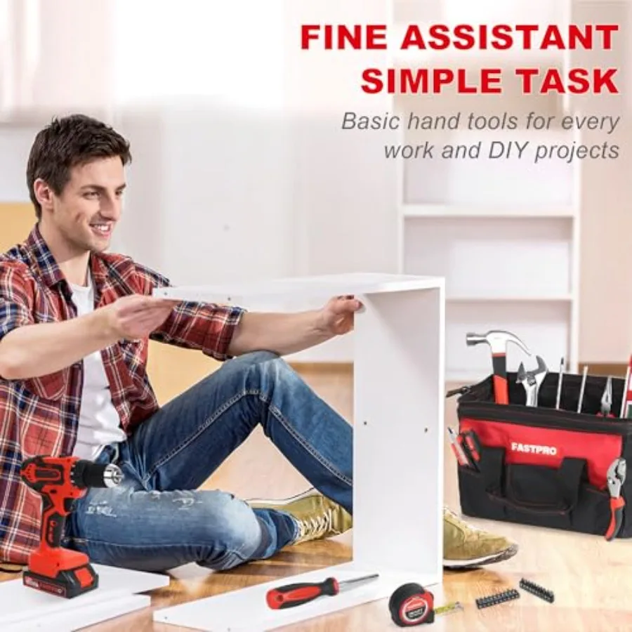 Set Perkakas Rumah Bor Tanpa Kabel Lithium-ion 20V 232-Piece untuk Perbaikan Rumah Tangga Termasuk Bor Mulut Lebar 12-Inci S