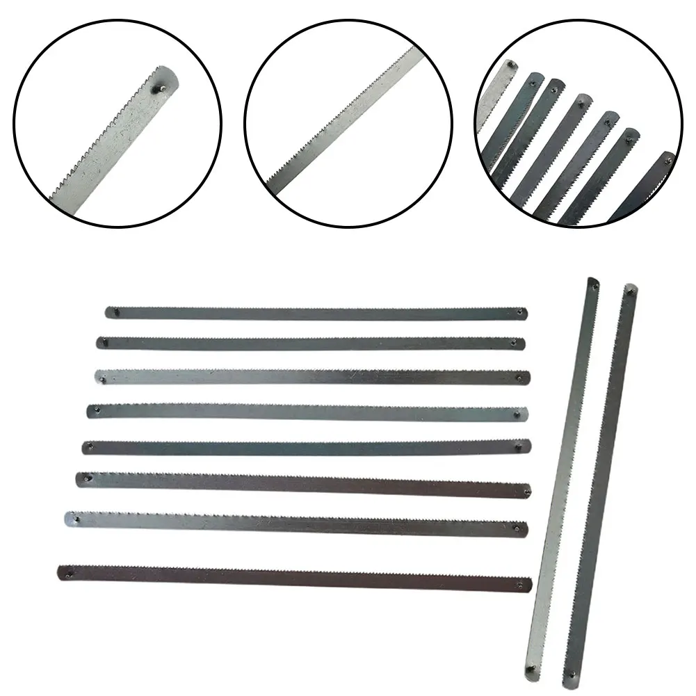 10-Pack 6-Inch 24T Hacksaw-Blades For Wood And Plastic Cutting Black Carbon Steel Saw-Blades For Junior Frames