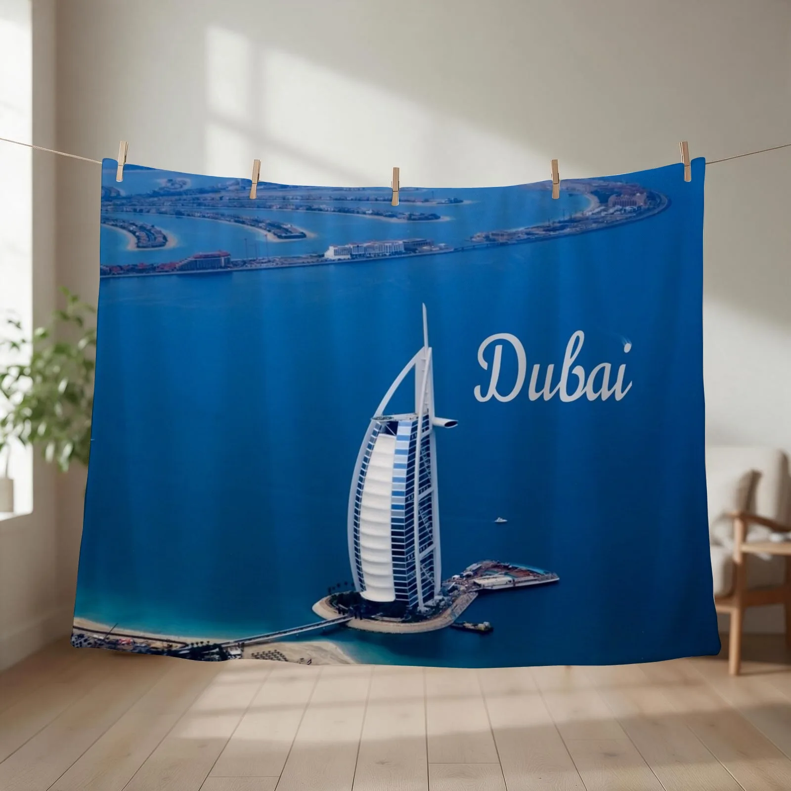 Dubai UAE Burj Al Arab Throw Blanket manga Thermals For Travel Warm for sofa Blankets