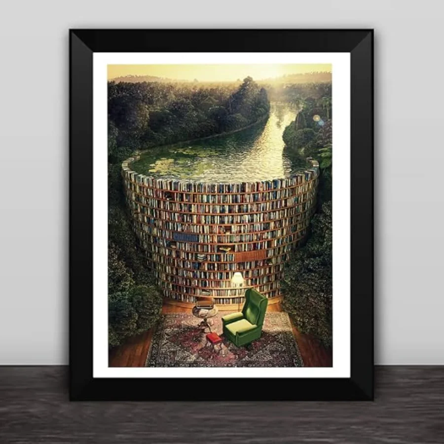 ألغاز الصور المقطوعة 1000 قطعة للبالغين: قناة رف الكتب، لعبة ممتعة تعليمية، ألغاز مثيرة للاهتمام لتخفيف الضغط الفكرية #3