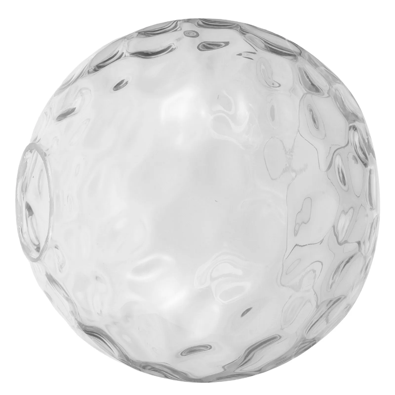 Transparent Round Glass Lamp Shade Water Ripple Texture Spherical Clear Globe Replacement for Pendant Table Floor Lamps