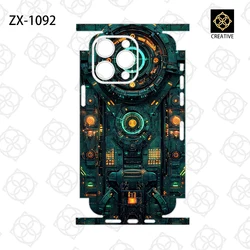 For iPhone 14 13 Pro Max 12 Mini 15 16 Colorful Film Wrap Stickers Cases Back Cover Decal Skin Film Protector Sticker