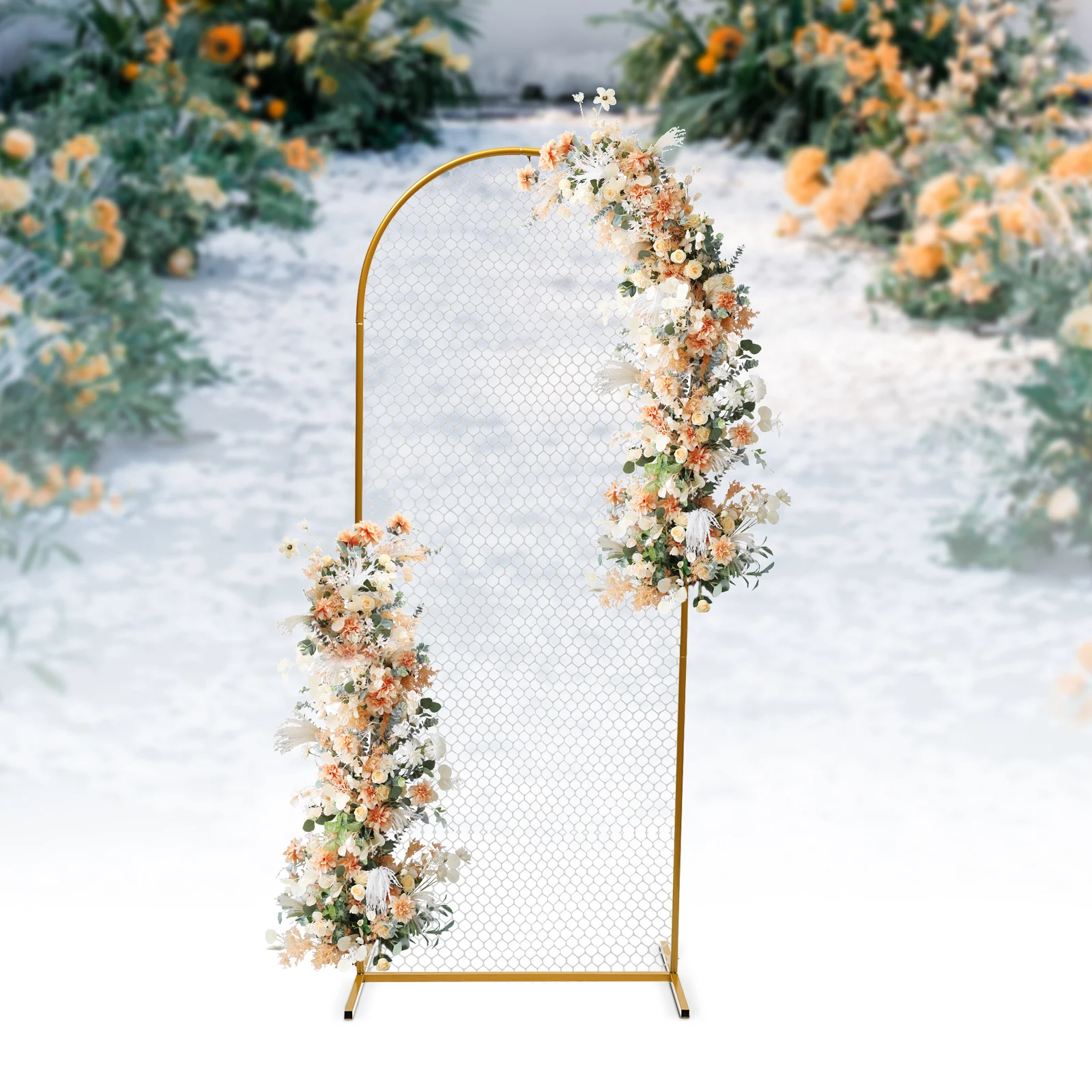 Wedding Bracket White/Gold Mesh Wall Stand Arc Backdrop Iron Arch  Event Party Props DIY Decoration Birthday Metal Flower Frame