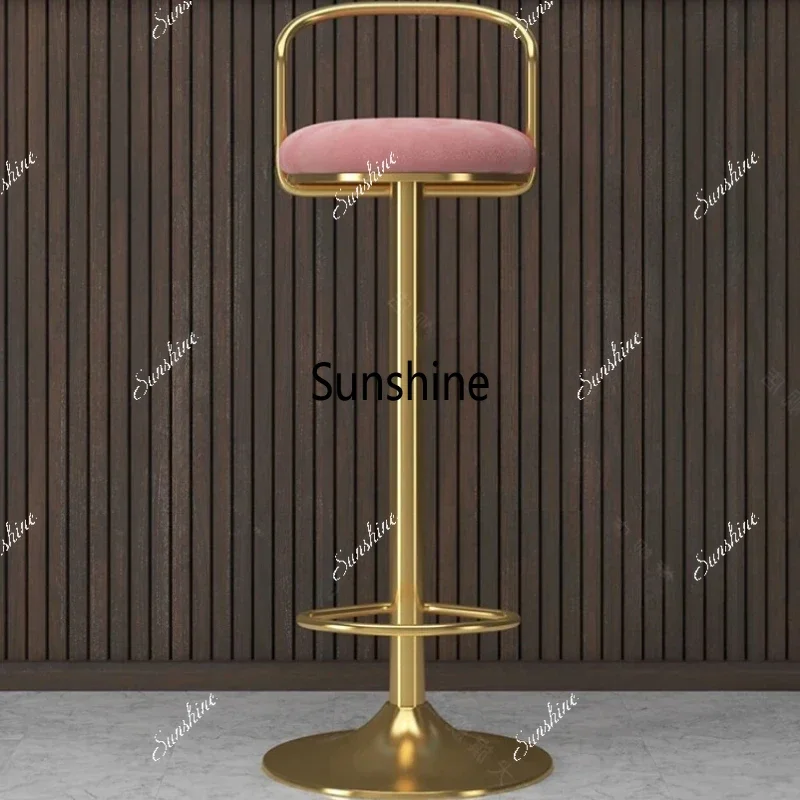 European Gold Bar Stool Luxury Metal Design Minimalistic Modern High Bar Chairs Living Room Taburetes De Bar Home Furniture