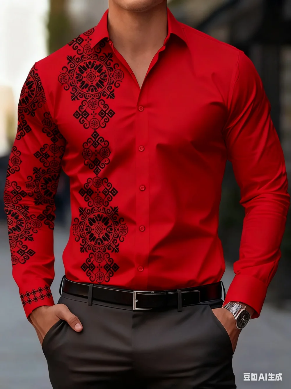 

Men's Long Sleeved Lapel Cardigan 14 Color Printed Comfortable Designer Casual Business Leisure Fashion Shirt