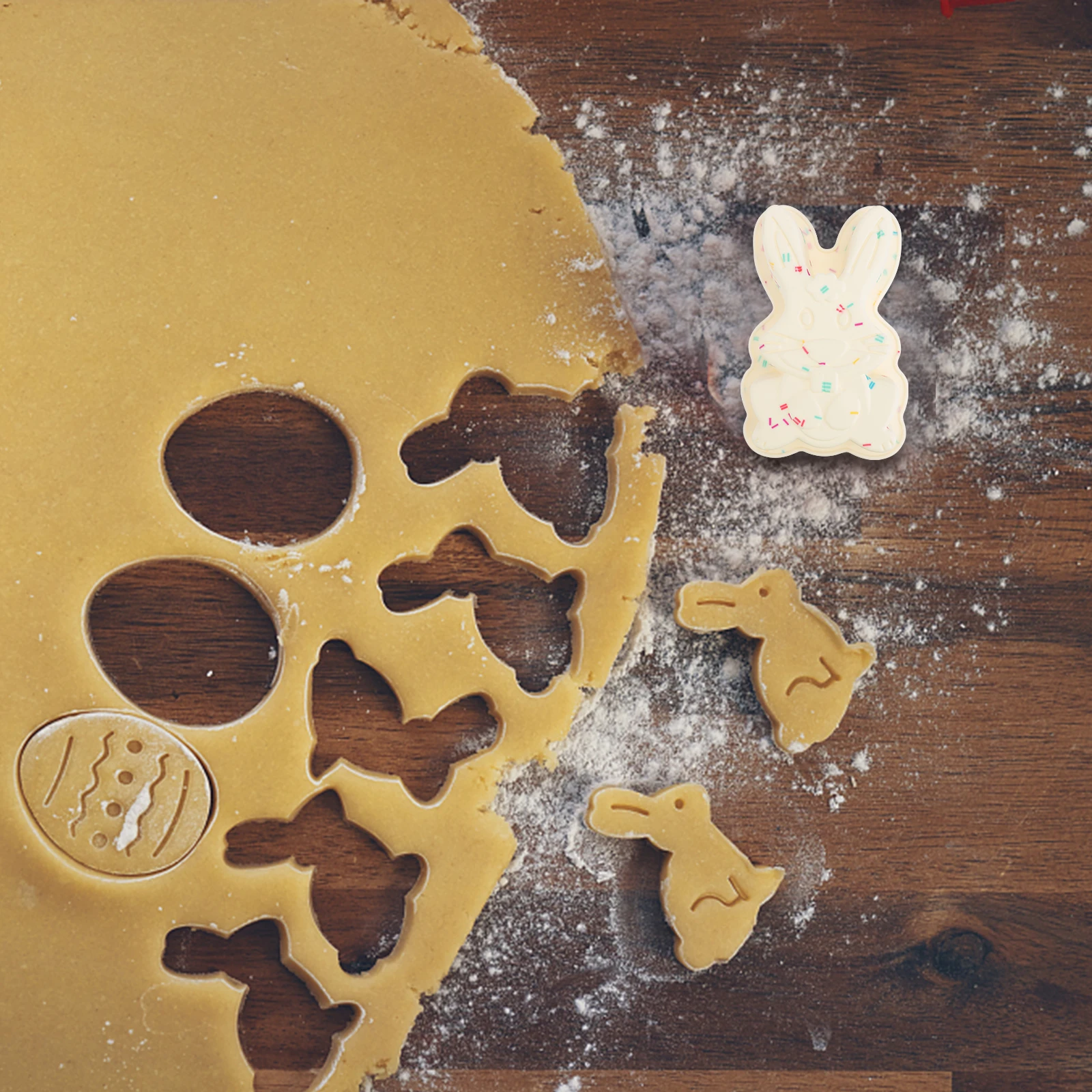 

Easter Rabbit Shaped Creative Toast Mould Kitchen Supplies Fine Workmanship Easy Clean Flexible Safe Baking For Bread Chocolate