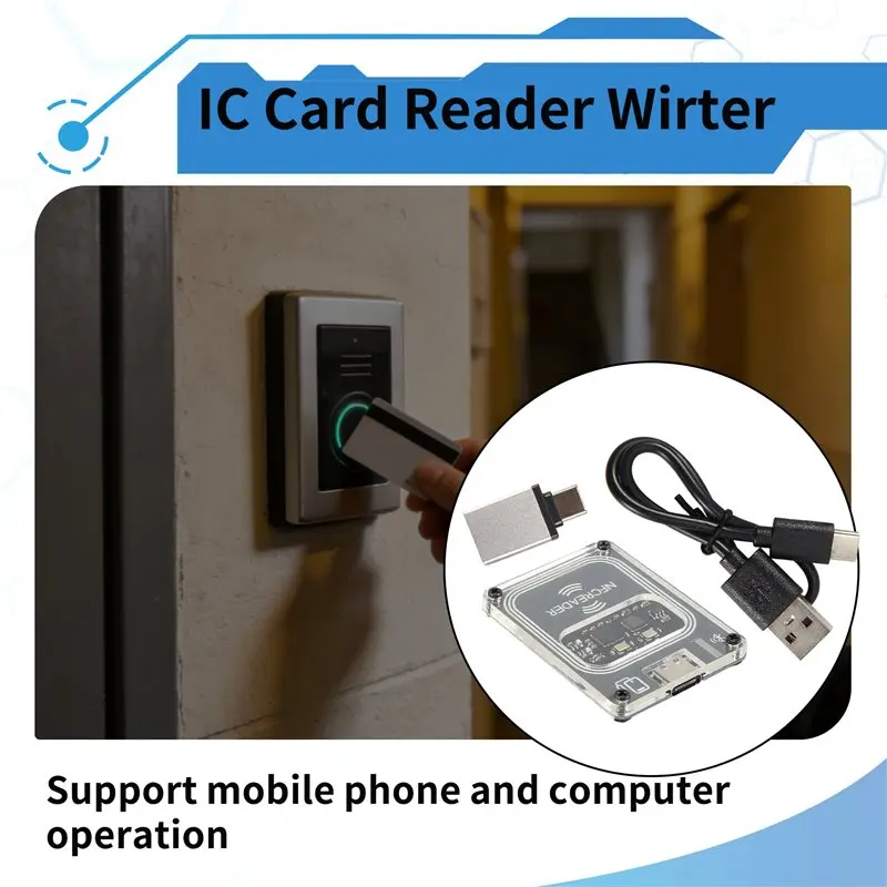 ELECT-PCR532 RFID Bluetooth Wireless Module IC Card Reader Writer RFID Emulator Minicopy With Type-C Interface