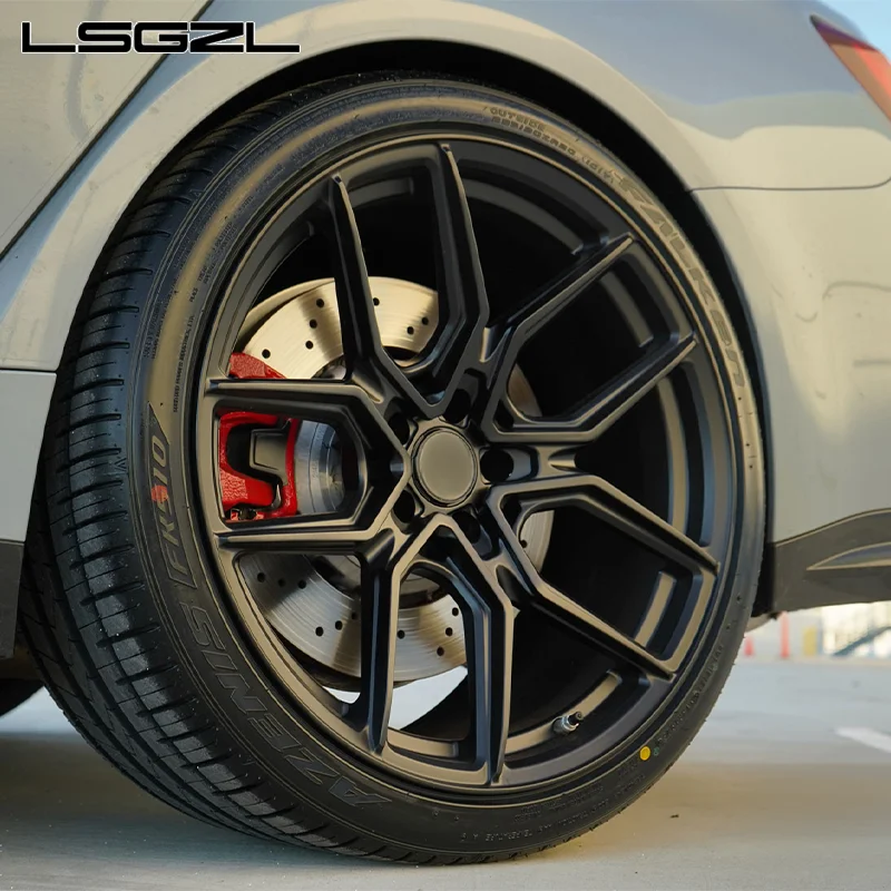 Ruedas Monobloque Forjadas Personalizadas LSGZL, Cóncavas Profundas, Negras, para Autos de Pasajeros, 17 18 19 20 21 22 23 24 Pulgadas, para BMW, Audi, GTR