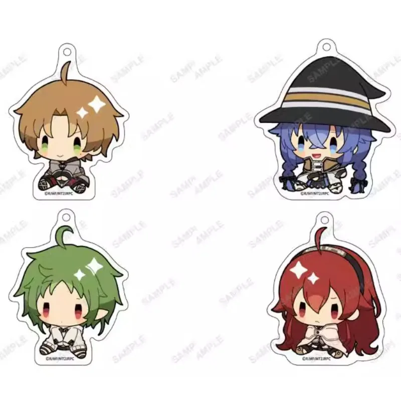 Game Roxy Migurdia Greyrat Eris Rudeus Keychain Doll Anime Sylphiette Acrylic Keyring Bag Pendant for Gift