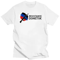 Donetsk Resistence AK Flag T Shirt. New 100% Cotton Short Sleeve O-Neck T-shirt Casual Mens Top