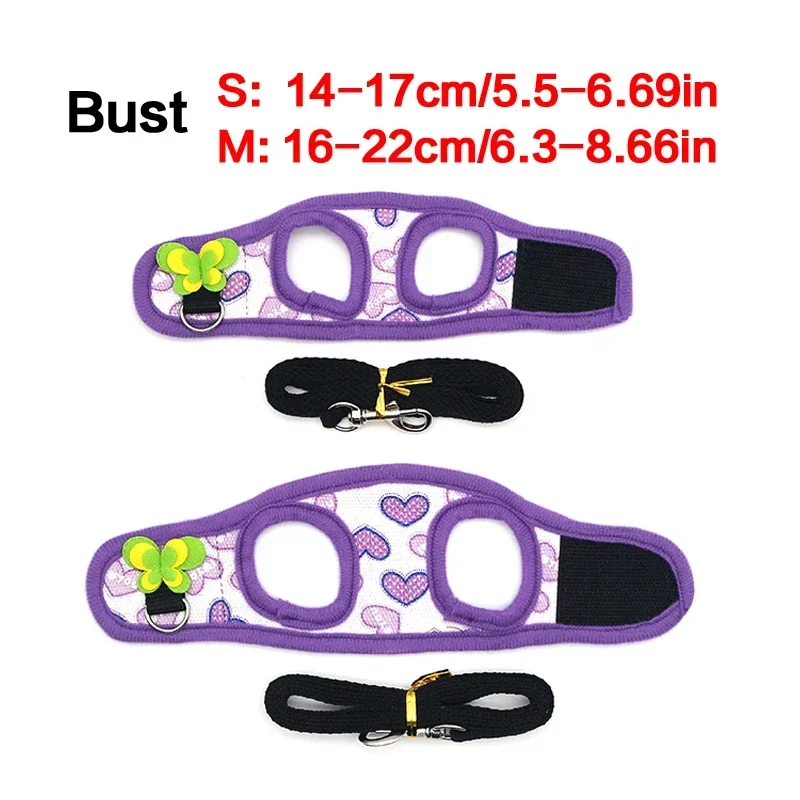 Small Pet Two-legged Chest Strap Outdoor Traction Rope Leash Clothes For Chinchilla Dutch Guinea Pig Breathable Denim Corset