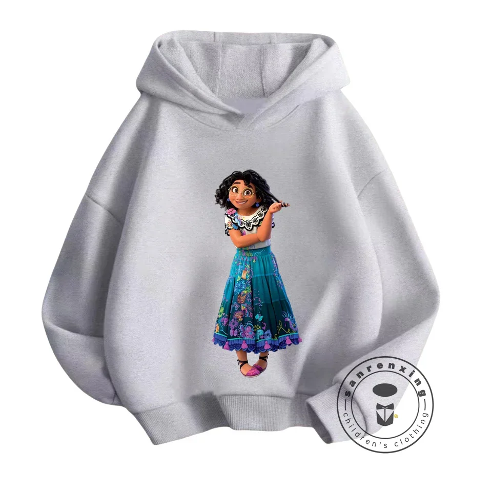 Disney Fall Winter Collection Soft Elastic Kids Tops Classic Movie Encanto Cartoon Prints Cozy Casual Wear Playful Adventures