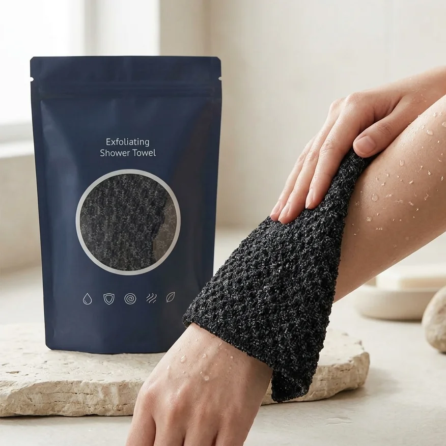Exfoliating Bath Towel Remove Back Dead Skin Deep Clean Body Skin Smooth Rough Part Men Women Use Ultra-Long Back Scrubber Towel