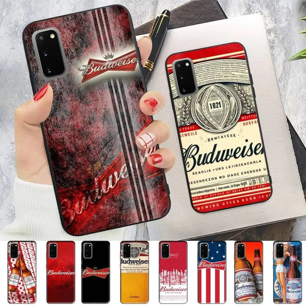 Funda para Teléfono con el Logotipo de la Marca de Cerveza B-Budweiser para Samsung S 24 Fe 25 Ultra Plus 20 Lite 21 30 22 23 24 22 Ultra 5G