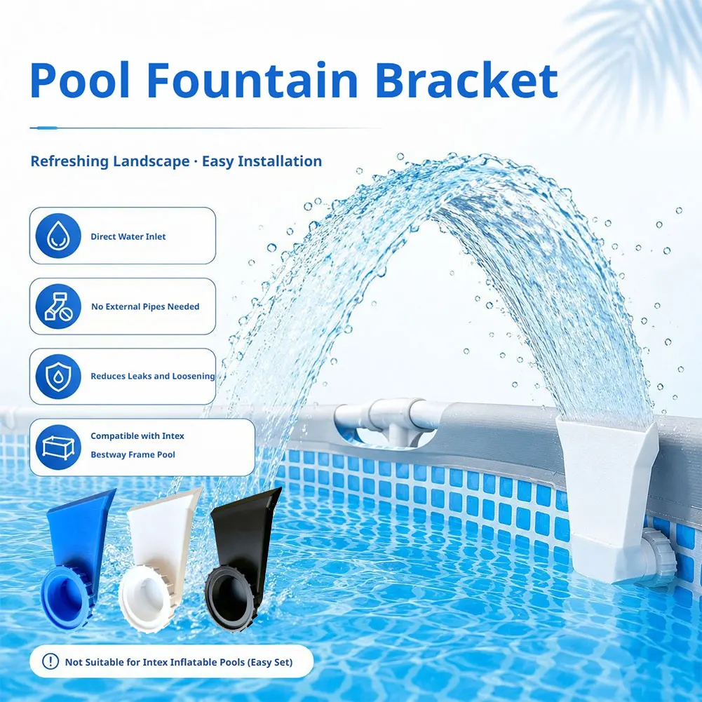Kunststoff-Pool-Wasserfalldüse, Direktmontage-Sprühstrahl, einfache Installation für Intex Bestway Aufstellpool-Springbrunnendüse