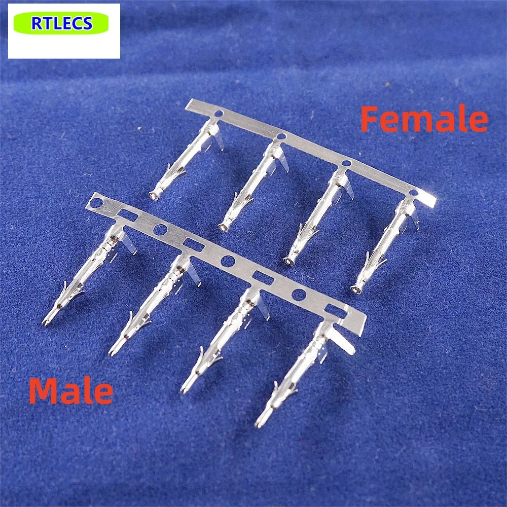 20pcs Male Female Contact Pin Tin Crimp 18-22 AWG Stamped Connector FL 4.14 mm 0.163\