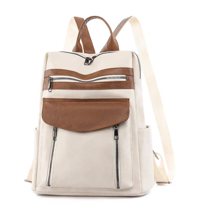 New Arrival Leather Laptop PU Backpack for Women Men  Backpack Fashion Travel Backpack Purse for Travel College Work